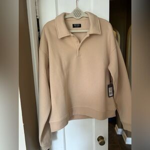 Brunette the Label L/XL Creamy Fawn Beige Sweatshirt NWT